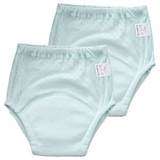 Bebehome 6層紗紗布學習褲/透氣親膚尿布褲, 綠色, 2件