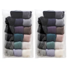 StudioBunt 머드 메리노 양모 12종 + 코리데일 그레이쉬 5종 세트 70g, 혼합색상, 2세트