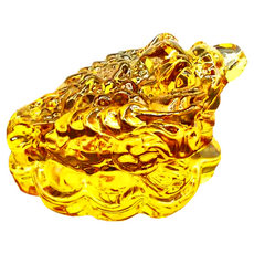 開運黃水晶擺件 居家擺設財運亨通 0.14kg, 金色