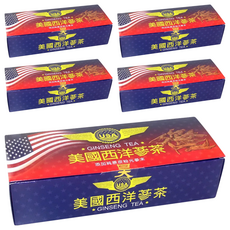 昊之蔘 美國西洋蔘茶 Set 50包 添加純原皮粉光蔘末, 3g, 5盒