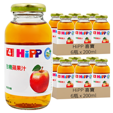 HiPP 喜寶 蘋果汁 4個月以上, 200ml, 12瓶