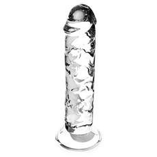 JEUSN 久興 水晶仿真陽具按摩棒 進階版 180 x 61 x 61mm, 透明色, 1個