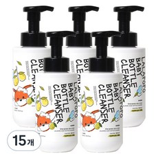 케이맘 랄라포포 유아용 젖병식기세정제 거품형 쿨라임향, 500ml, 15개