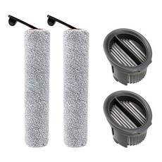 YOLOMi 悠樂米 AI雙助力平躺洗地旗艦機 副廠耗材套件組 追覓 H14 Pro 適用 絨毛滾刷2支 + 濾網2個, 1組, 單一商品