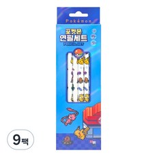 寶可夢4入鉛筆組, 9包, 隨機出貨