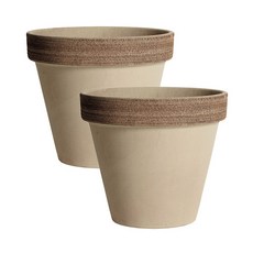 Garden in the City 義大利陶盆 Vaso Scratch 火山花盆 17號 2入, 混合色