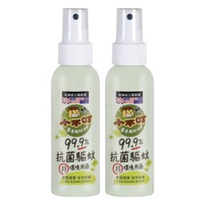 培寶小不叮抗菌草本驅蚊雙效噴霧升級版全家人用, 100ml, 2瓶