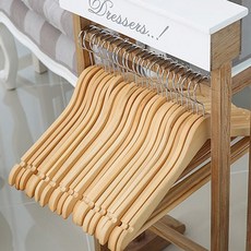 HOME&HOUSE 高級實木衣架, 自然原木色, 30個