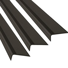 PVC樓梯防滑防撞膠條, 黑色, 3入