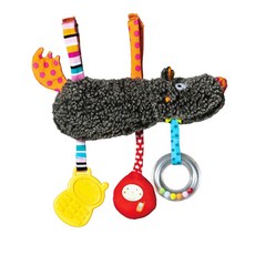 EBULOBO 大野狼懸掛玩具組 可懸掛嬰兒車/床邊, 灰色, 1個