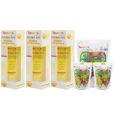 Yecomam 孩童牙膏 3入+牙線棒袋裝 3入, 60g, 1組