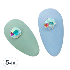 MEIBROWN V Cut大份量圓形美甲水鑽 6mm 30入, AB款, 5包