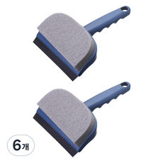 모아픽 2 in 1 유리창 청소 스펀지 스퀴지 블루, 6개
