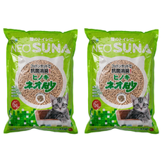 KOCHO 可嬌 NEO抗菌消臭凝結貓砂 檜木砂 6L, 1.3kg, 2包