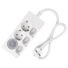 Sweet Home 獨立開關 集成省電 多抽頭 3 端口 + 安全蓋, 0.7m, 混色, 1組