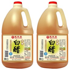 萬家香 珍釀白醋 100%純釀造, 絕不使用冰醋酸, 不添加人工調味料, 3.75L, 2瓶