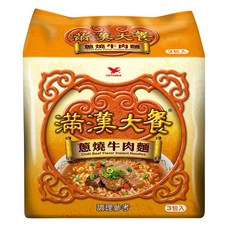 統一 滿漢大餐 蔥燒牛肉麵, 3包