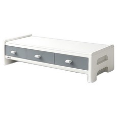 레토 2단 서랍형 모니터 받침대 LMS-DT08, 혼합 색상, 1개