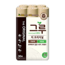 Gru THE Original 3 層天然紙漿卷衛生紙 30m, 30捲, 1袋