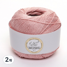 삼남뜨개실 모시 레이스얀 면사 뜨개실 50g, 04 파스텔 핑크, 2개 04 파스텔 핑크, 2개