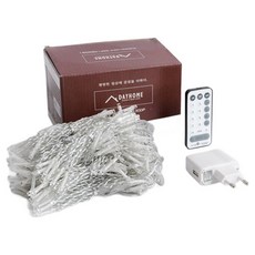 DAYHOME LED燈串 300燈+接收器+遙控器+專用變壓器+電池, 黃光, 1組