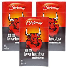 Safeway 耐力型衛生套 猛牛, 12入, 3盒