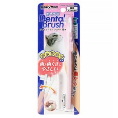 CattyMan 貓用柔柄小刷頭牙刷, 粉紅色, 1支