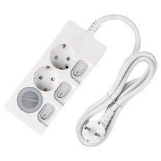 Sweet Home 獨立開關 集成省電 多抽頭 3 端口 + 安全蓋, 1.5m, 混色, 1組