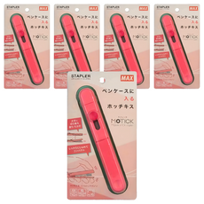 MAX 美克司 HD-10SK 英克司釘書機 MOTICK Mobile Stick Stapler, 粉色, 5個