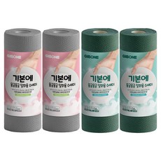 기본에 몽글몽글 일회용 수세미 2종, 딥그린 + 그레이, 60개입, 2세트