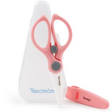 Yecomam 陶瓷嬰兒食物剪刀+手提箱套裝, 粉色, 1組