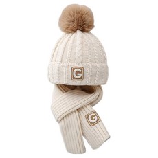 KIZTREE 兒童毛球毛帽 + 圍巾套組 WS-003