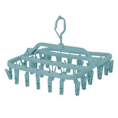 方形多夾晾衣架, 02晴空藍綠, 32cm x 32cm x 25.5cm