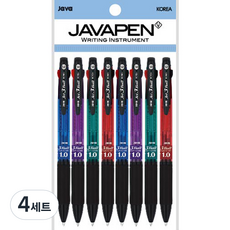 JAVAPEN 3色原子筆 Jet 3 ball 1.0mm, 混色, 4組
