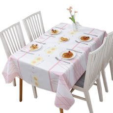 인아트 방수 식탁보, 핑크 큐티 에그, 1개, 137 x 137 cm