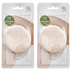 Sunland HAJIME 緞帶高級絨蜜粉撲 大圓, 2個