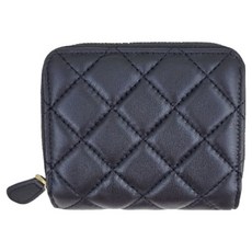 真皮羊皮9卡位菱格紋方塊女士皮夾錢包短夾女夾 LH1029