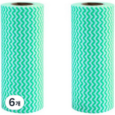 롤타입 다용도 수세미, 그린, 6개