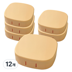 피어니스트 라운드 거울 렌즈케이스, 옐로우, 12개