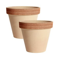 Garden in the City 義大利陶盆 Vaso Scratch 競技場花盆 17號 2入, 混合色