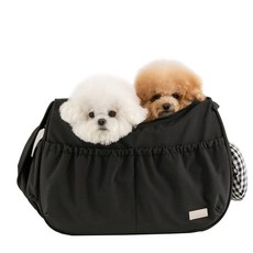 PETSLAND 愛麗絲寵物斜背包 + 內墊, 1個, 黑色