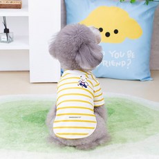 DING DONG PET 狗狗 James Bear 短袖 T 恤, 黃色, 1個