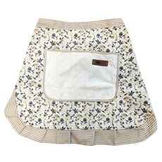 앤드유 예쁜 손닦이 허리앞치마, 브라운꽃무늬