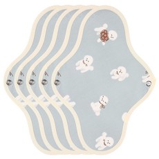 위즐리 면생리대 비숑블루, 5개, 1개입, 대형