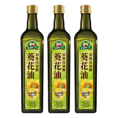 得意的一天 高油酸葵花油 富含維生素E 無添加物 適合高溫烹調, 750ml, 3瓶