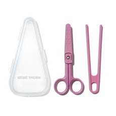 베베테라 휴대용 세라믹 집게랑 가위랑 세트, 퍼플오키드, 1세트