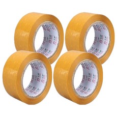 AtelRhyme 封箱包裝膠帶 4.3cm, 4個, 黃色