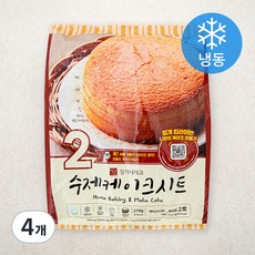 장가네제과 수제 화이트 케이크시트 2호 (냉동), 270g, 4개