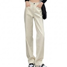 高腰素面直筒牛仔寬褲 2XL 腰寬38cm 臀寬52cm 褲檔長34cm 褲管寬24cm 全長102cm