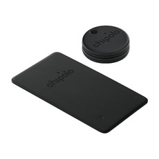 Chipolo ONE&Card SPOT 卡式防丟小幫手 適用於Apple Find My 輕鬆找尋 寵物/錢包神器 超薄規格生活防水, SCB-BK, 1組